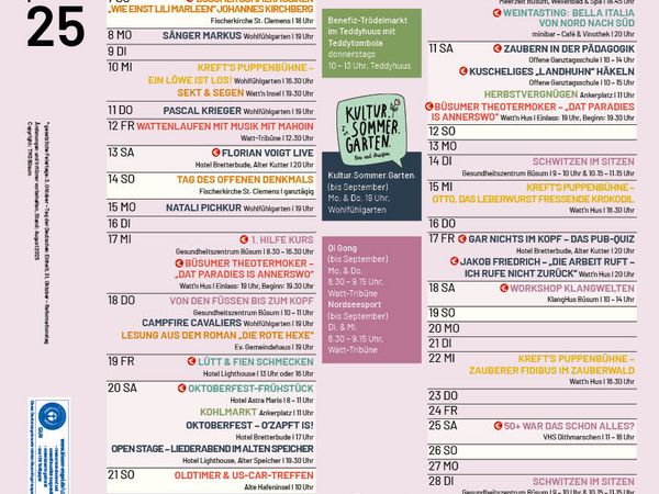 Events in Büsum im September und Oktober