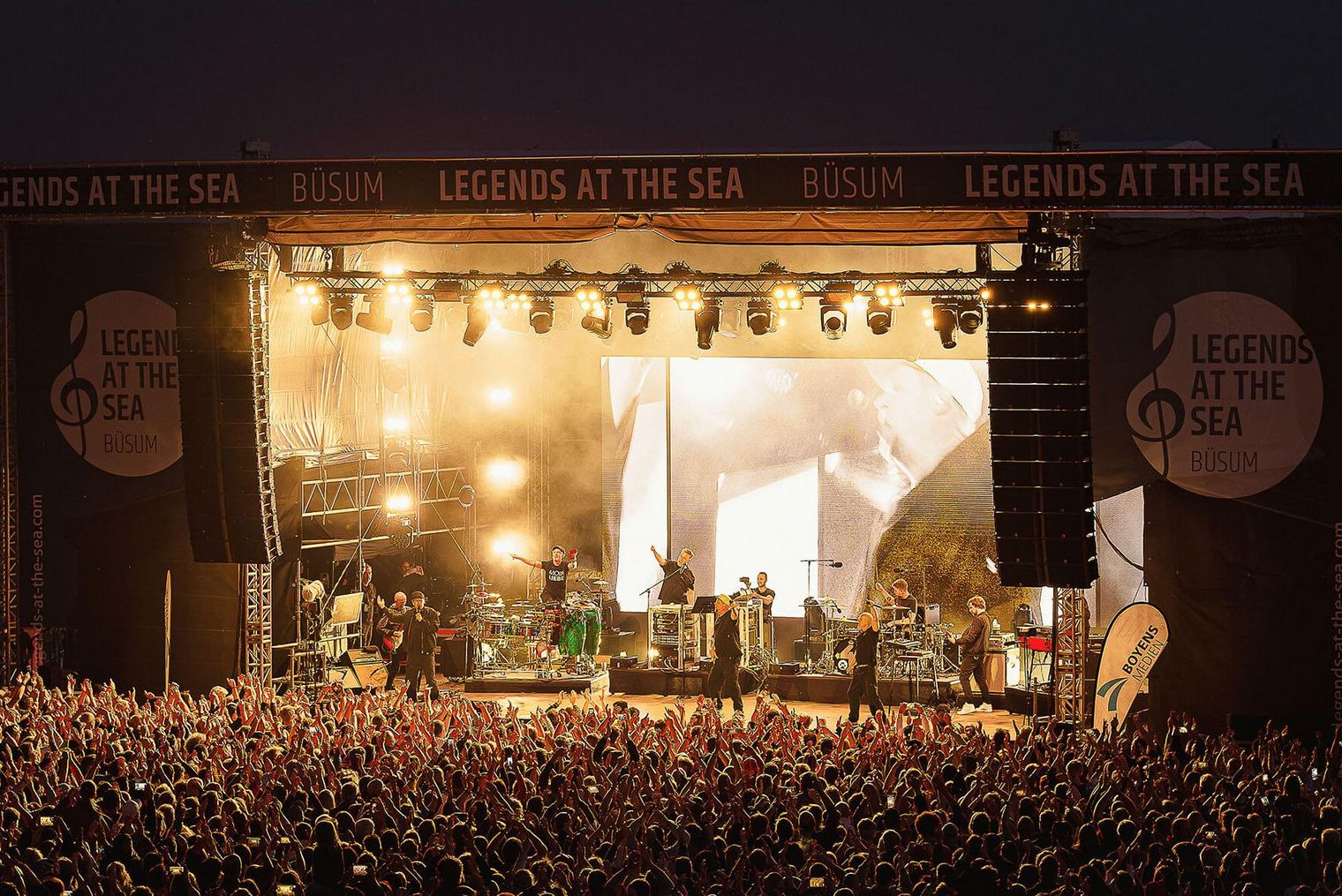 Die Fantastischen Vier beim Open Air Event Legends at the Sea 2024 auf der Watt-Tribüne in Büsum.