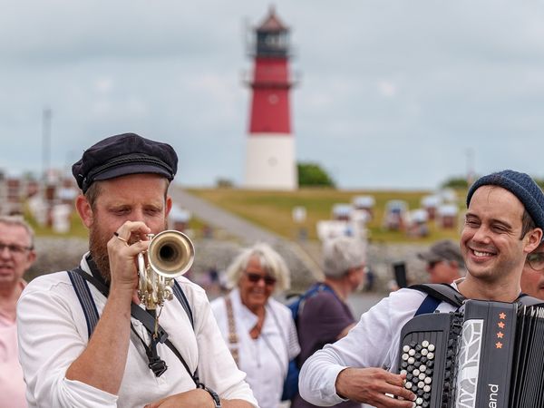 Wattenlaufen mit Musik mit Band, Wattenpräsident und zahlreiche Wattbegeisterte im Watt vor Büsums Hauptstrand erleben.