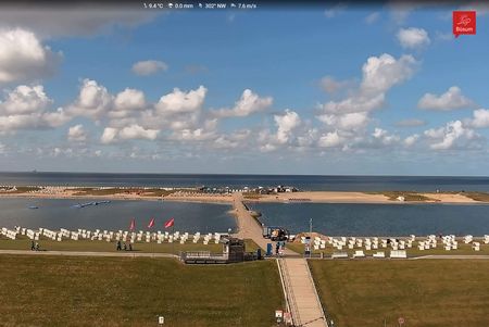 Ein Screenshot der Webcam zum Sandstrand in Büsum.