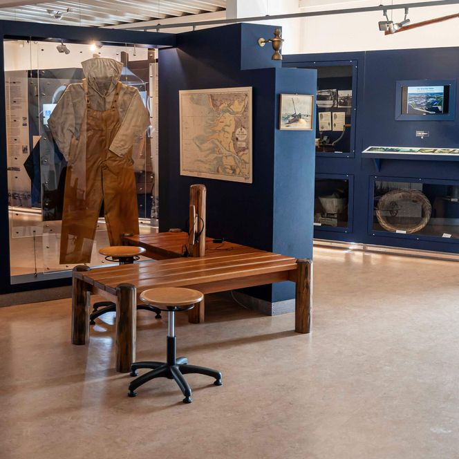 Eine Ausstellung im Büsumer museum am meer.